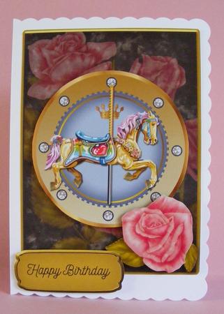 Yellow Beauty Carousel Horse by Diana Holmes