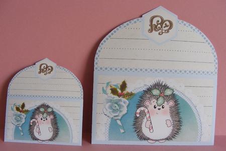 Hedgy with Candy Cane Christmas Money Wallet by Diana Holmes