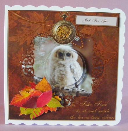 Watching Owl Fall Topper with Layers by Diana Holmes