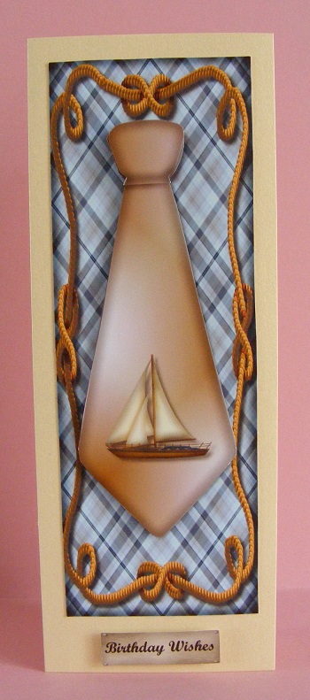 Large Dl Male Card Sailship by Diana Holmes