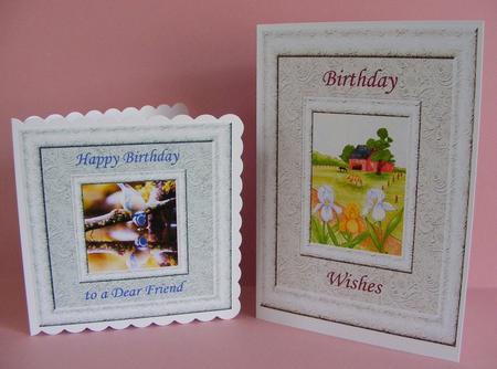 5 Satin Embossed Pastel Frames by Diana Holmes