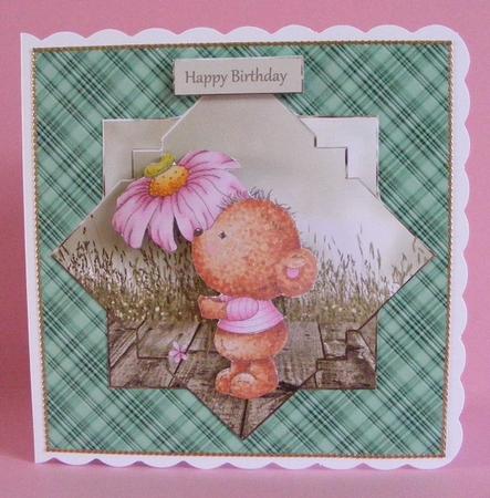 Flower and Caterpiller Topper and Decoupage by Diana Holmes