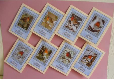 Birds: Winter Robin Tags by Diana Holmes