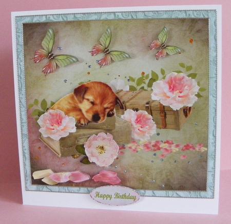 Nap Time Puppy Topper & Decouapge by Diana Holmes