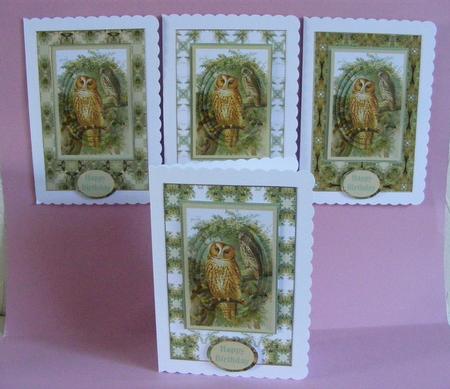 Tawny Owl Pyramid Topper by Diana Holmes