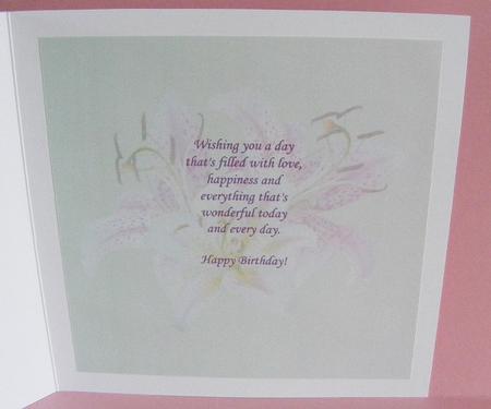 Congratulation Lilies Insert by Diana Holmes