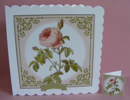 Vintage Rose 8x8 Topper & Embellishments by Diana Holmes