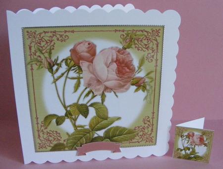Vintage Rose 8x8 Topper & Embellishments by Diana Holmes