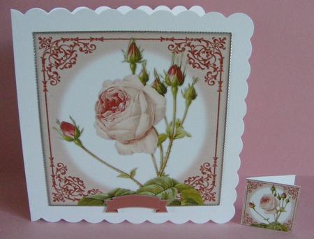 Vintage Rose 8x8 Topper & Embellishments by Diana Holmes