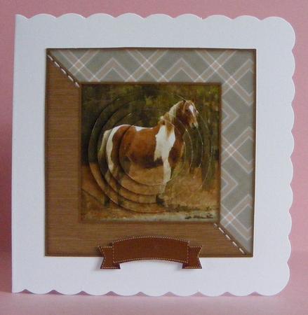 Wild Pony Watercolour 6x6 Card Front & Decoupage by Diana Holmes