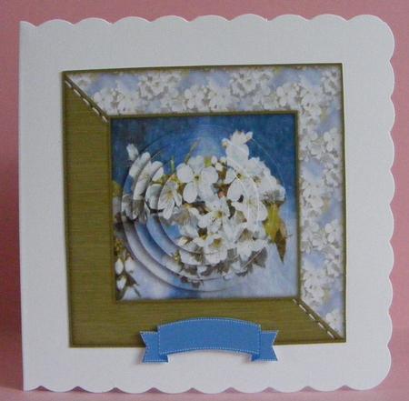 Pretty Floral Watercolour 6x6 Card Front & Decoupage by Diana Holmes
