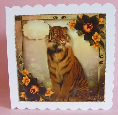 The Sunset Tiger 8x8 Quick Topper by Diana Holmes