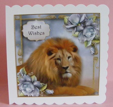 The Stormy Lion 8x8 Quick Topper by Diana Holmes