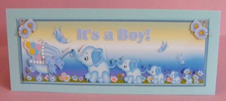 Elephant Babies Baby Boy Lg.dl by Diana Holmes
