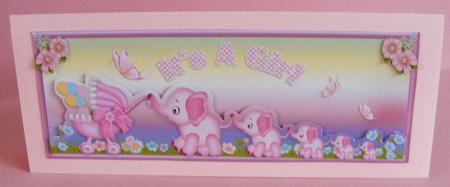 Elephant Babies Baby Girl Lg.dl by Diana Holmes