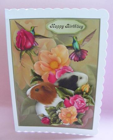 Flowers and Guinea Pigs Topper and Decoupage by Diana Holmes