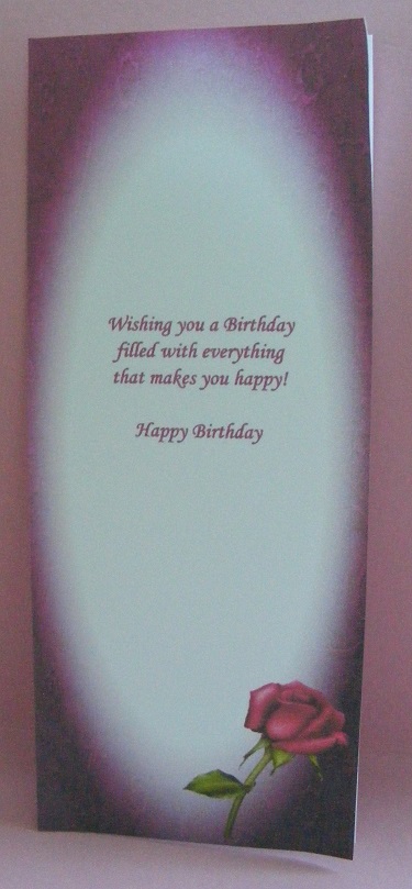Celebration Roses Large Dl Insert by Diana Holmes