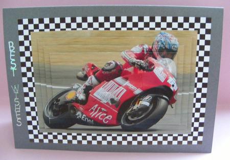 Motorbiker 3 Pyramid Card - Any Occasion by Diana Holmes