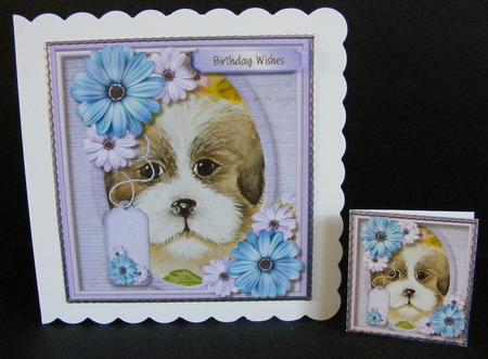 Lovely Dog in a Oval Frame  by Diana Holmes
