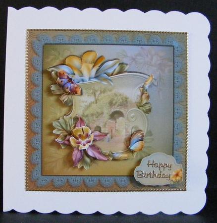 Vintage Archway with Forest Flowers by Diana Holmes