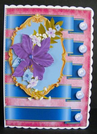 Purple Flower Card Front by Diana Holmes