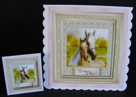 Beautiful Horses Ina Gold Frame  by Diana Holmes