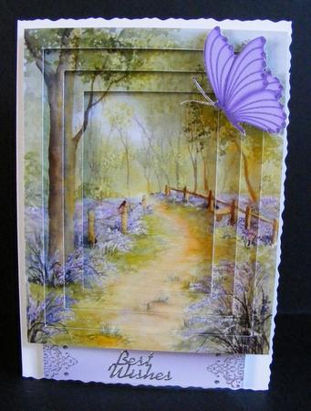 A Woodland Adorned with Pretty Lilac Flowers Tunnel Pyramids by Diana Holmes