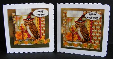 Three Scallop Layers - Witchy Owl by Diana Holmes