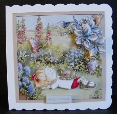 Penny for Your Thoughts 7x7 Card and Decoupage by Diana Holmes