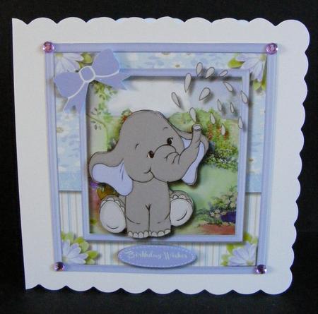 Lovely Lilac Ellie Watring the Garden  by Diana Holmes