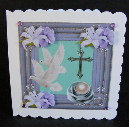 Blessing Cross Decoupage Card by Diana Holmes