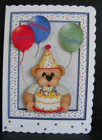 Birthday Cake Bear by Diana Holmes