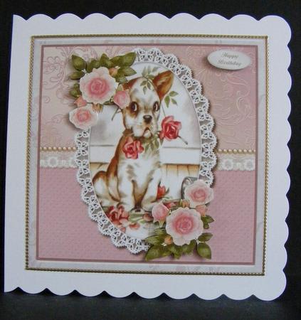 Naughty Puppy Card Topper by Diana Holmes