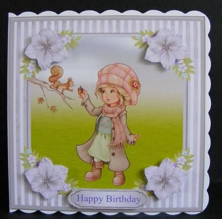Let's Feed the Squirrel Card Topper & Decoupage by Diana Holmes
