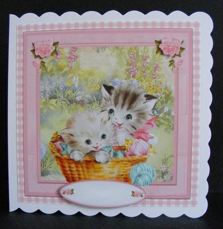 Wishing You a Purrfect Day Card Topper & Decoupage by Diana Holmes