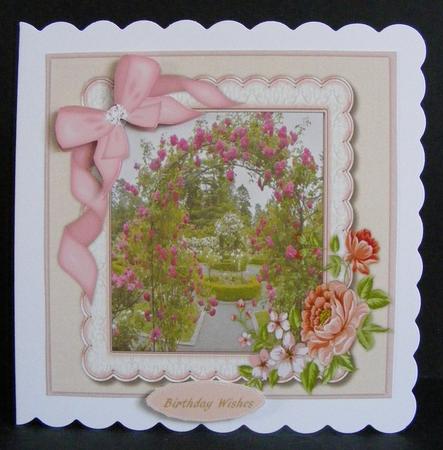Beautiful Roses in a Arched Frame  by Diana Holmes
