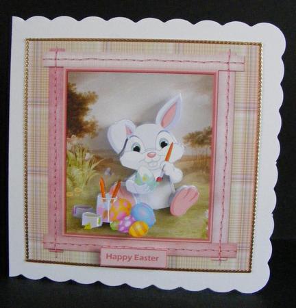 Painting Easter Eggs 7x7 Card by Diana Holmes