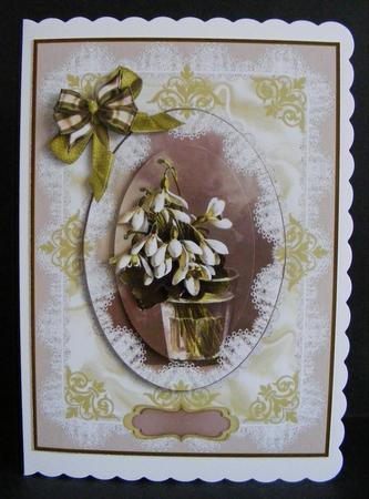 Pretty Little Snowdrops in a Glass of Water by Diana Holmes
