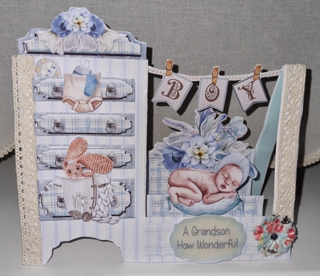 Cute as a Button - Boy #2 Dresser Stepper Card by Diana Koeleveld