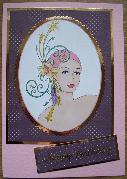 Art Deco in Oval Frame by Diana Newson
