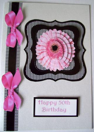 50th Birthday Pyramid Topper Design Sheet by Diana Newson