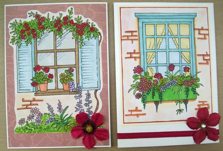Window Box and Shutters and Pots Digi Stamps by Diana Newson