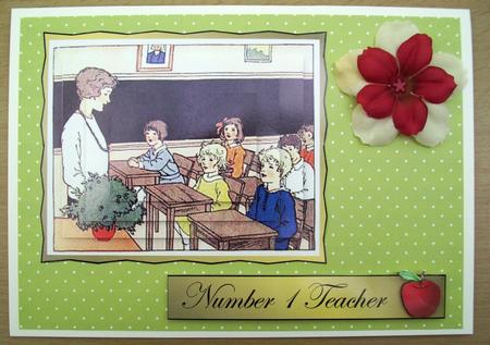 Vintage Thank You Teacher 2 by Diana Newson