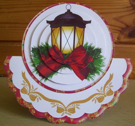 Christmas Lantern Rocker Card by Diana Newson