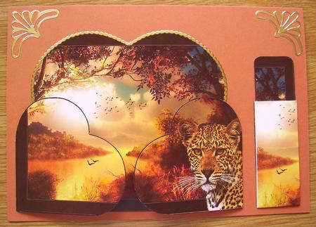 Big Cat Wraparound Bookmark Card by Diana Newson