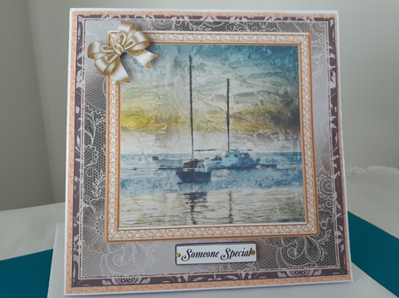 OIL PAINTING BOATS  MULTI SENTIMENT by Diane Carbis