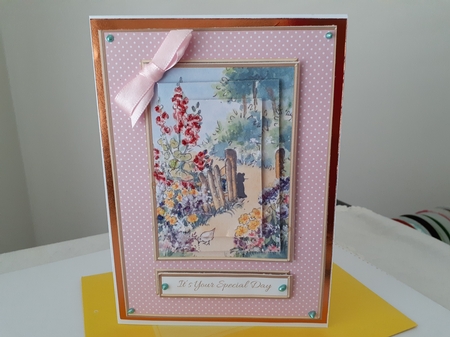 Its Your Special Day Garden Topper (Pink Polka Dots) by Diane Carbis