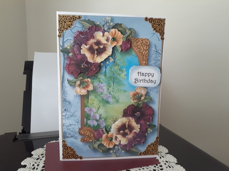 A Portal Into Spring - Pansies A5 by Diane Carbis