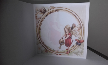 Forest Fairy Evie Cream 7x7 Insert by Diane Carbis