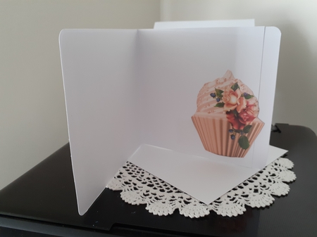 August Mood Roses Cupcake 8x8 by Diane Carbis